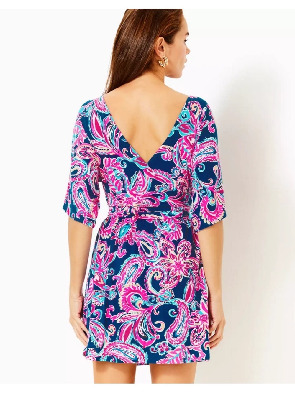 Lilly Pulitzer Parigi Boat Neck Romper in “Multi Flitting About” NWT - Picture 3 of 9